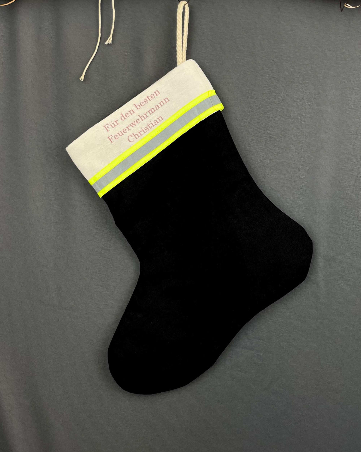 Nikolausstiefel Feuerwehr – personalisiert mit Namen