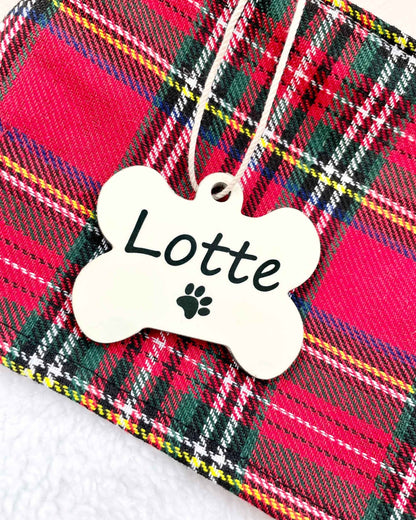 Personalisierter Nikolausstiefel für Hunde mit Namen