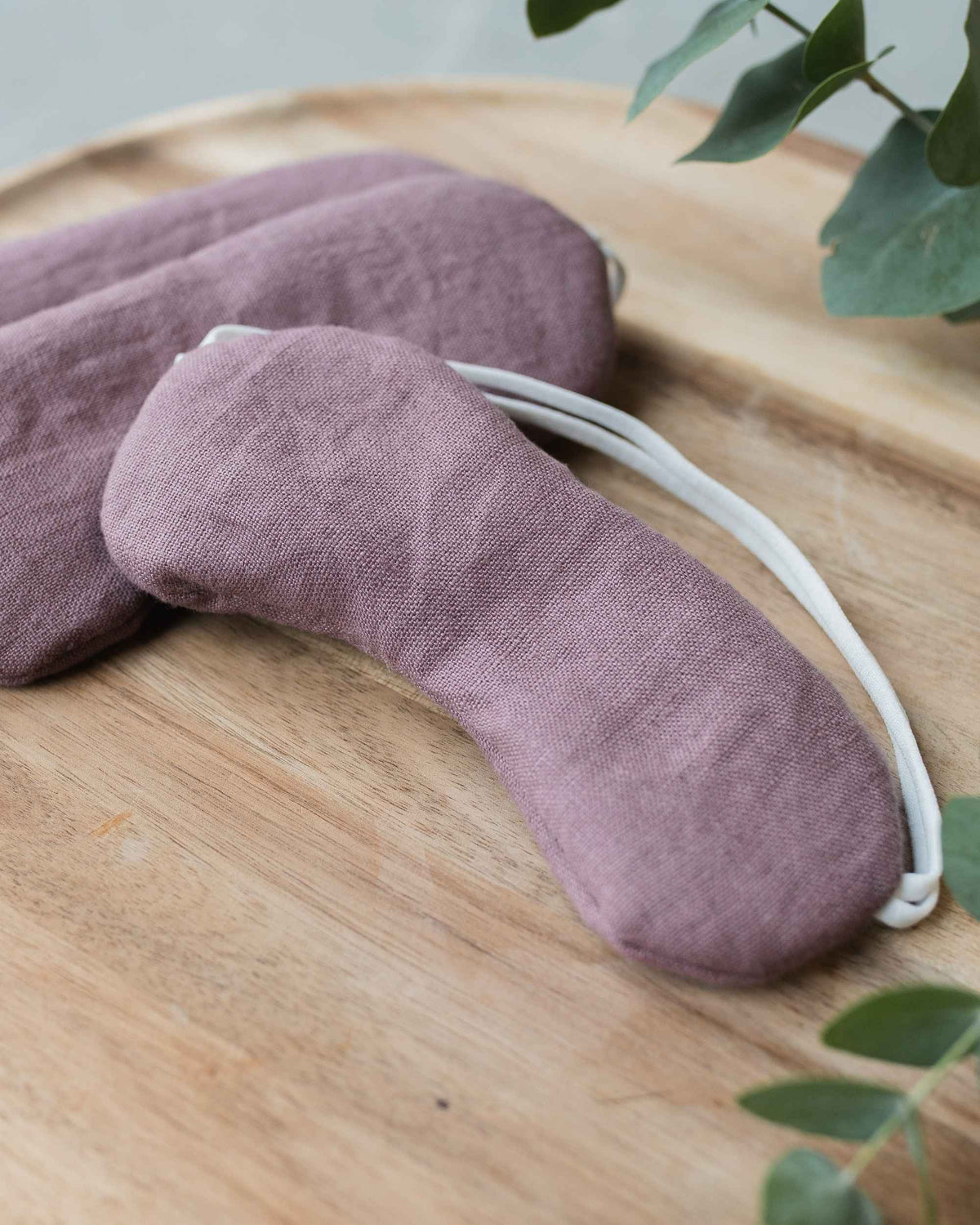 Schlafmaske aus Leinen mit Lavendel