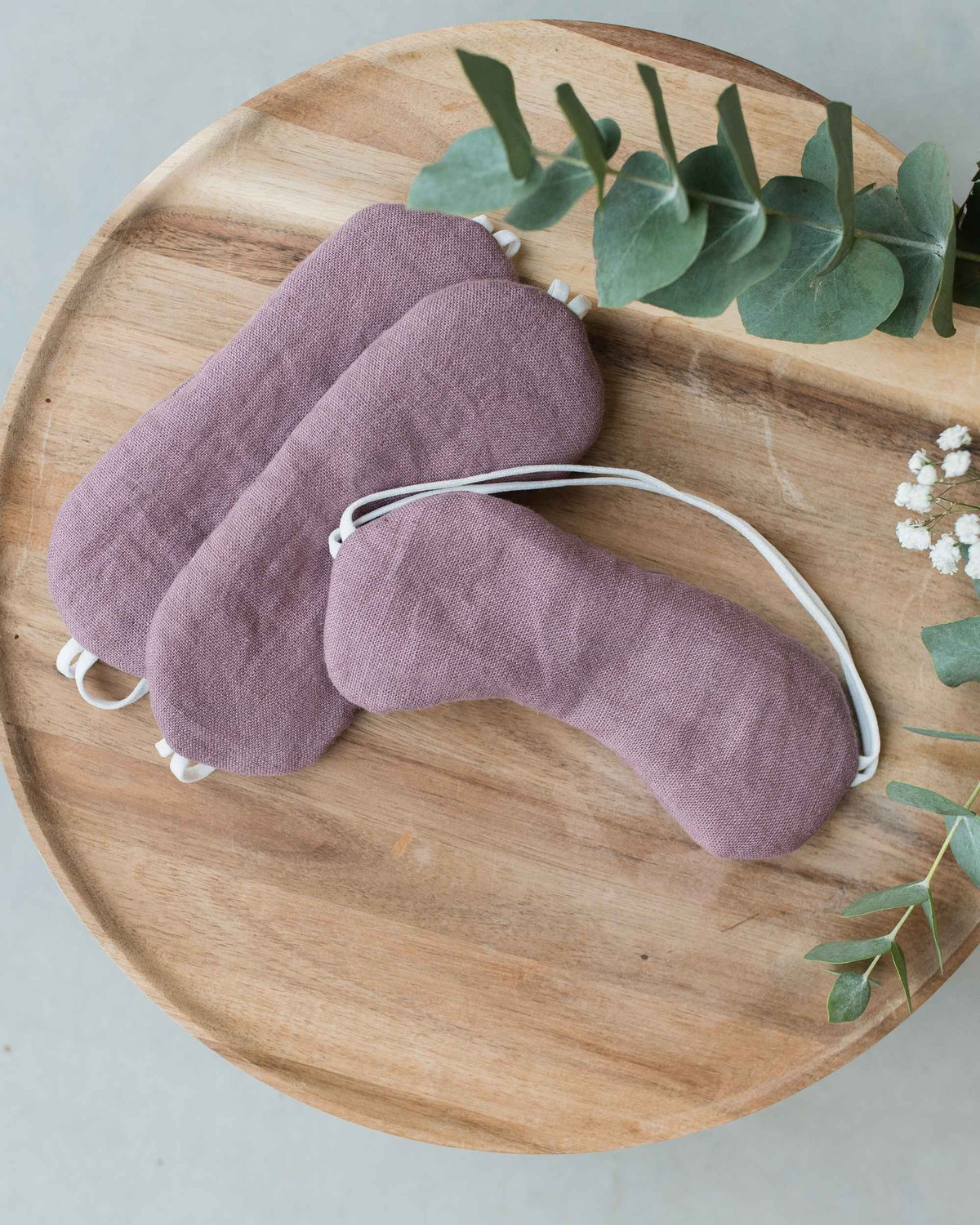 Schlafmaske aus Leinen mit Lavendel