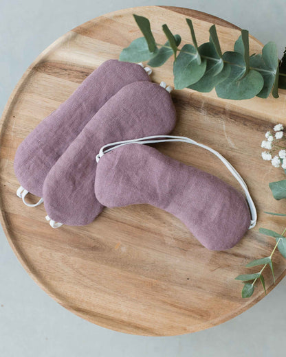 Schlafmaske aus Leinen mit Lavendel
