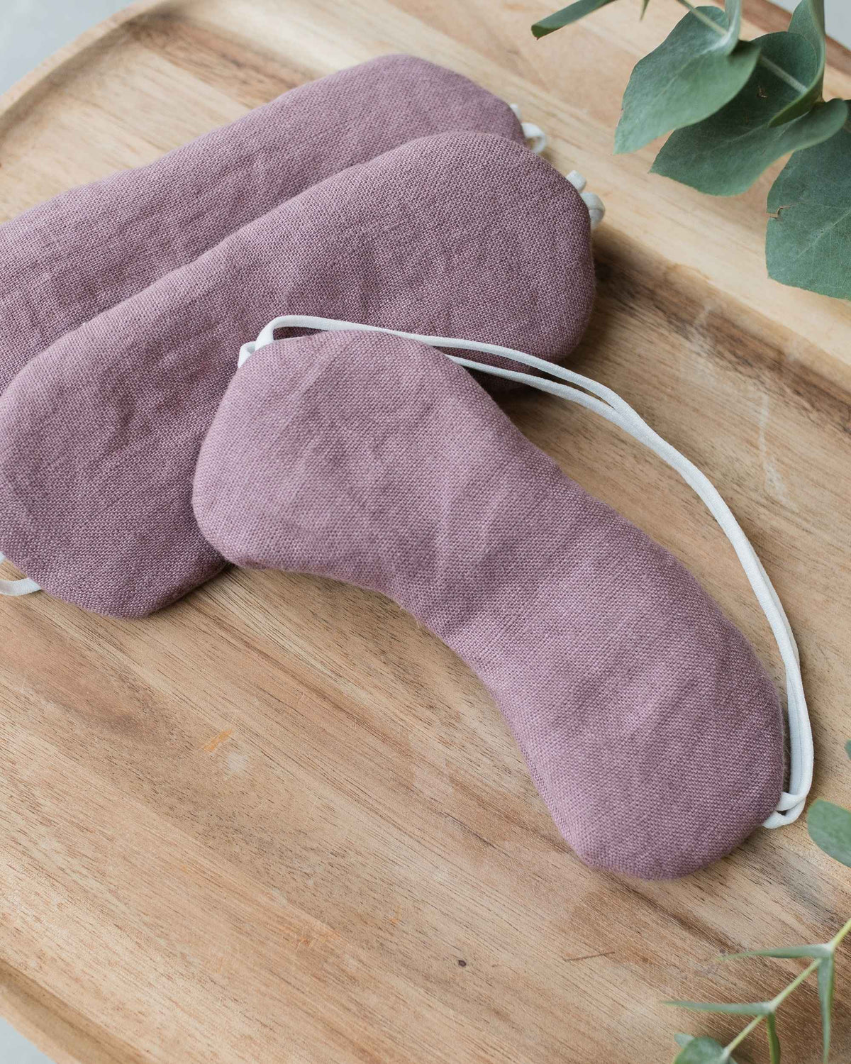 Schlafmaske aus Leinen mit Lavendel