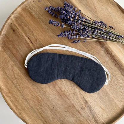 Schlafmaske aus Leinen mit Lavendel