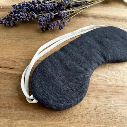 Schlafmaske aus Leinen mit Lavendel
