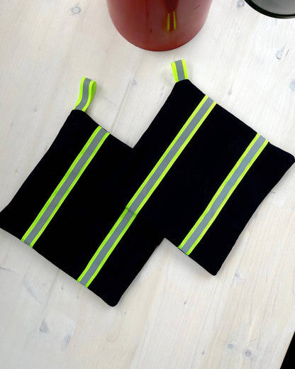 Feuerwehr-Topflappen im 2er-Set mit Reflektorstreifen