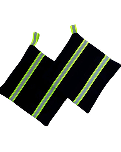 Feuerwehr-Topflappen im 2er-Set mit Reflektorstreifen