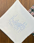 Personalisierter Topflappen mit eigenem handschriftlichen Rezept als individuellem Aufdruck